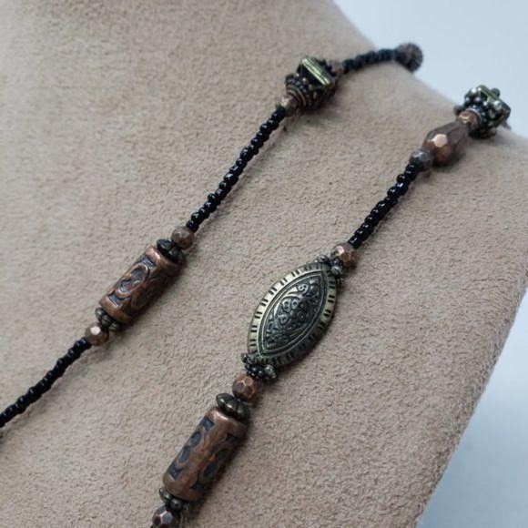 ESMOR Dual Strand Beaded Necklace - Picture 5 of 8